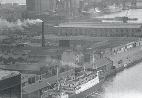 North Wall Quay with the Heysham Building from 1958